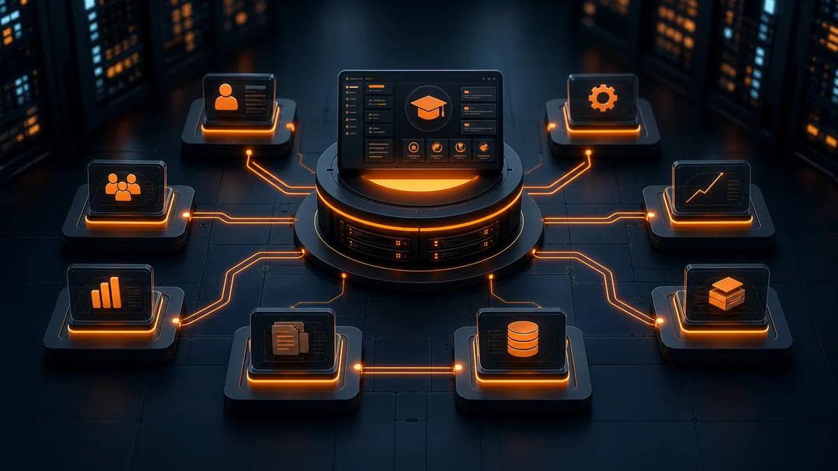 Ecossistema de integrações Moodle LMS com SSO, sistemas corporativos, dados e plataformas de aprendizagem