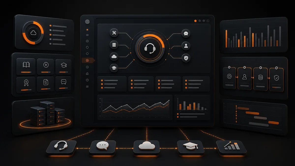 Painel de suporte Moodle, consultoria, dashboards, operação e evolução contínua de plataforma LMS