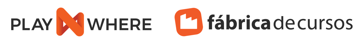 Logos playNwhere e Fábrica de Cursos